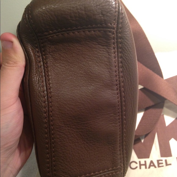 Michael Kors Brown Pebbled Leather Hobo Satchel - Picture 8 of 8